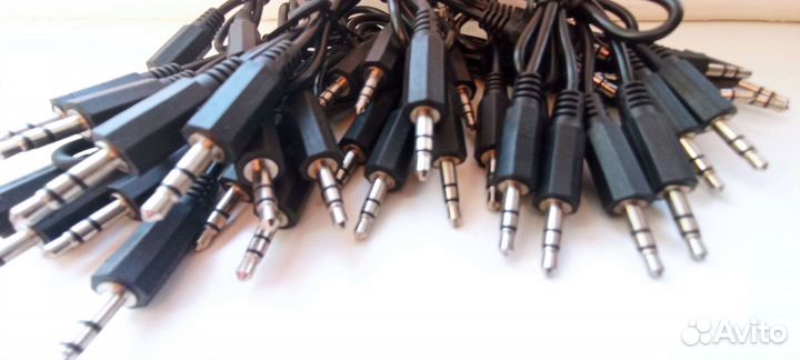 Кабель vcom 3.5 Jack - 3.5 Jack 30 см, чёрный
