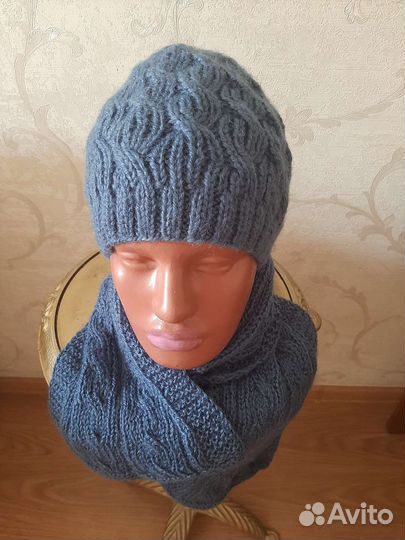 Комплект шапка и шарф женские