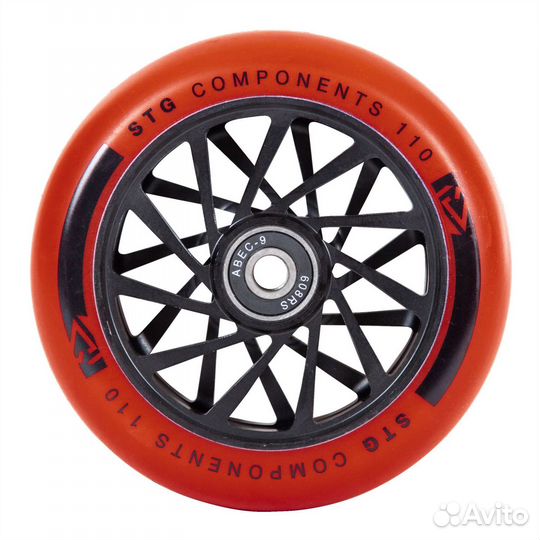 Колесо STG TW-16 для самоката, 110 мм, abec-9, чер