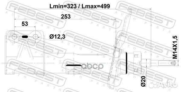 Амортизатор подвески 25110-009FR Febest
