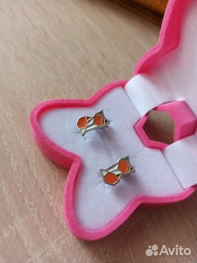 Серьги пусеты серебро