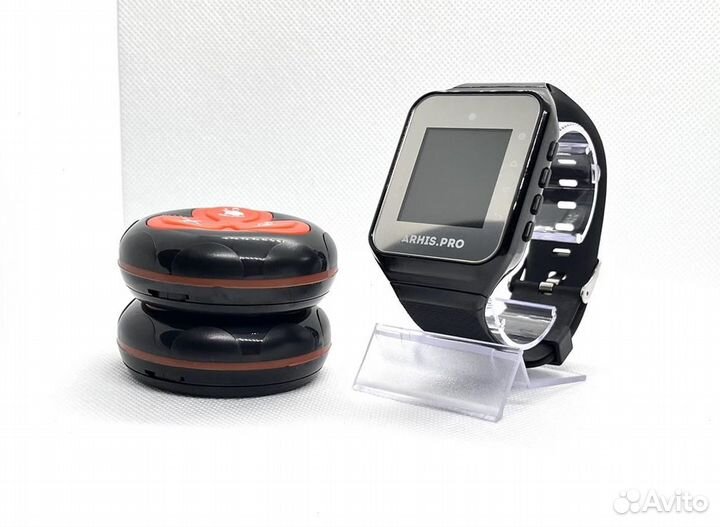 Кнопка вызова официанта с часами для кафе, баров