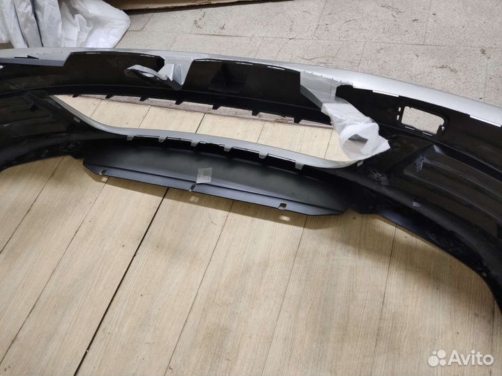 Бампер передний Logan 1 рест без птф в цвет +дост