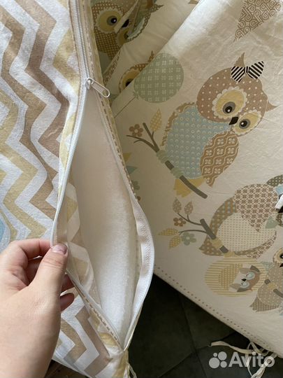 Бортики в кроватку новые и постельное