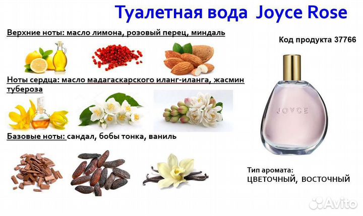 Туалетная вода Joyce Rose Джойс Роуз