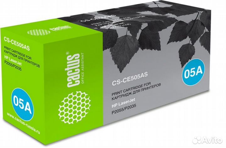 Картридж лазерный Cactus CS-CE505AS CE505A черный