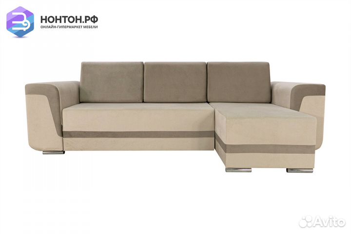 Диван угловой еврокнижка Марракеш бежевый