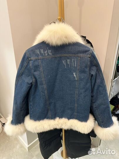 Куртка джинсовая с песцом