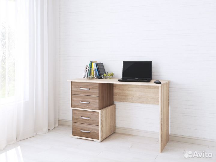 Стол письменный современный с ящиками