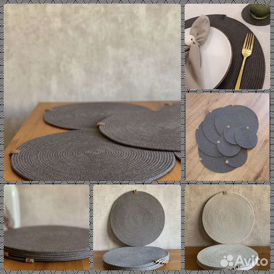 Салфетки,корзинки из шнура хлопок,ручная работа