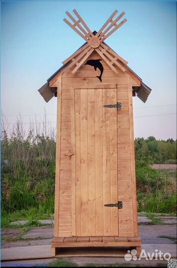 Уличный туалет деревянный ACC338