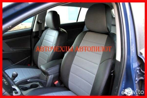 Чехлы Автопилот Kia Sportage 3 из экокожи чёр-сер