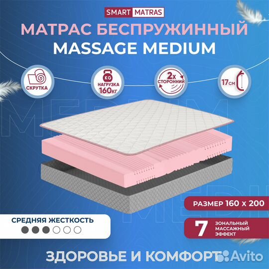 Ортопедический бес пружинный матрас 2х спальный