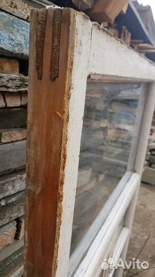 Деревянные окна, рамы со стеклами б/у 800*1400
