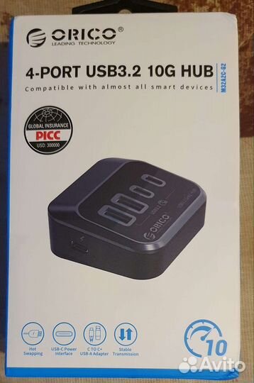 Orico Док-станция USB 3.2 HUB Type-C USB A до 10G