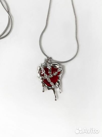 Кулон сердце готическое