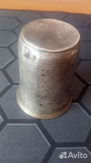 Старинный серебряный стакан 1860 г. Проба 84