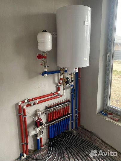 Установка тёплых полов, монтаж отопления, водосн