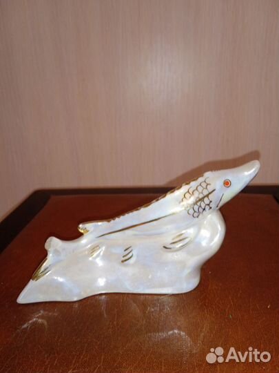 Статуэтка фарфор антиквариат щука гдр