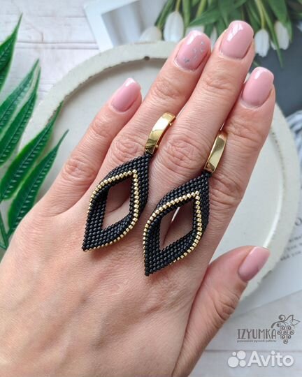 Серьги из бисера
