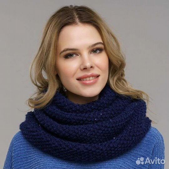 Снуд шарф ferz хамут синий новый