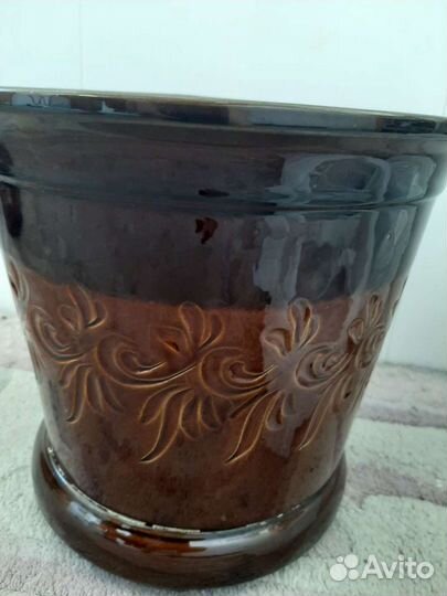 Горшок керамический глазурь