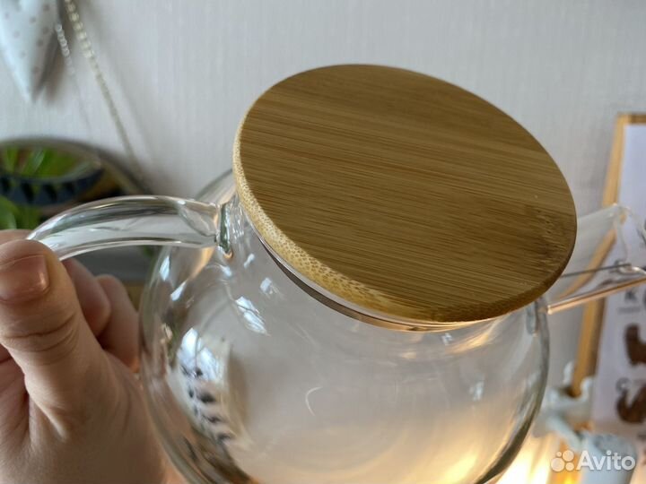 Стеклянный чайник для заварки