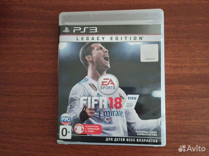 Продам диск FIFA 18 на PS3.Авито доставки нет