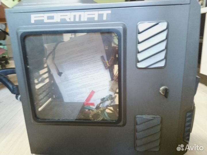 Корпус GMC с бп и 3 вент.,дверца с окном, Реобас