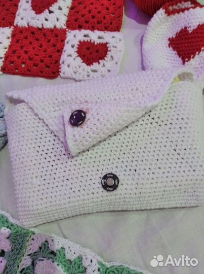 Вязаный чехол/обложка для книги ручной работы