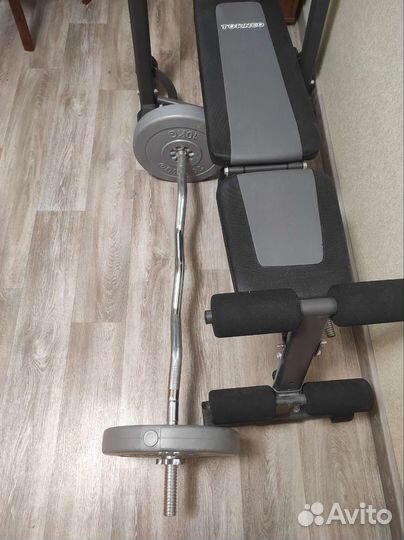 Скамья универсальная со стойкой плюс штанга