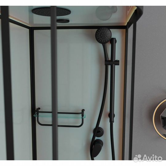 Душевая кабина Frank F412/2R Black 120x80 см 153