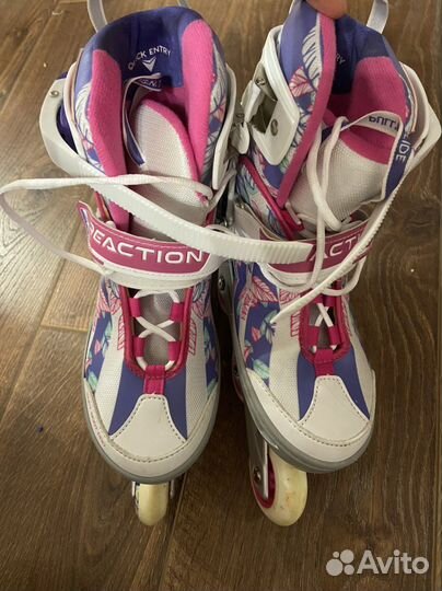 Ролики раздвижные Reaction Rainbow 36-41 размер