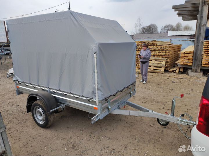 Прицеп с тентом аэро 150 см для поездки на дачу