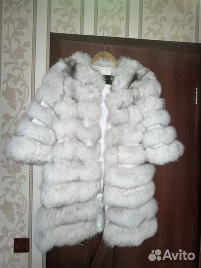 Шуба песец трансформер белая