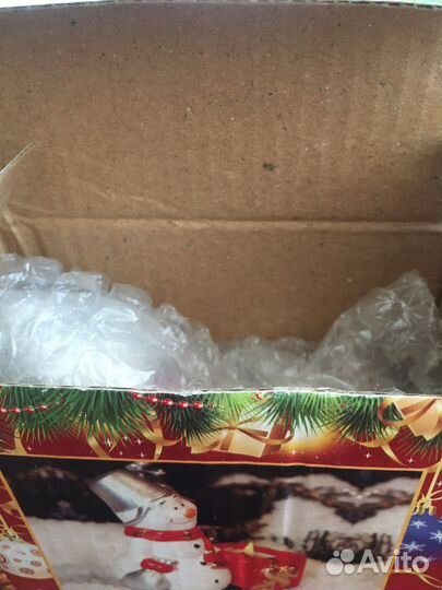 Подсвечник со свечой снеговик