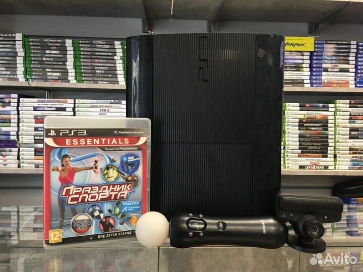 PS3 Super Slim + Move и Камера + Праздник спорта