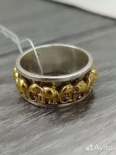 Серебряное кольцо спиннер