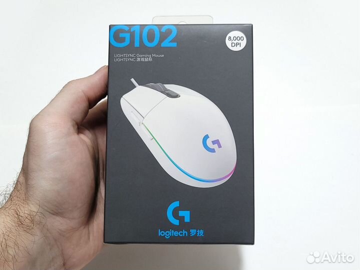Logitech G102 lightsync белый
