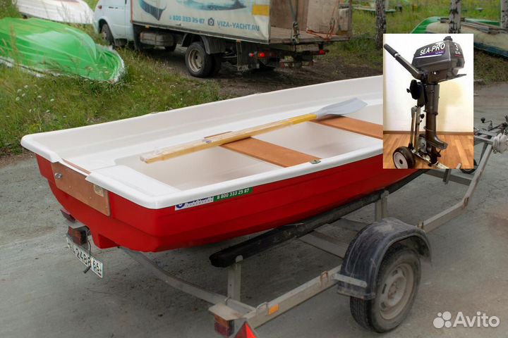 Вёсельная лодка с мотором Тортилла-395 с Рундуками