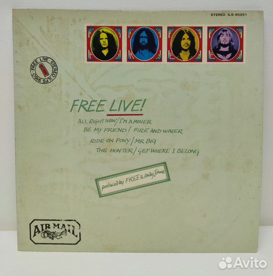 Free - Free Live LP Japan P 1971 EX