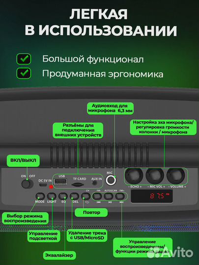 Портативная колонка Ritmix SP-610B/Аудиосистема