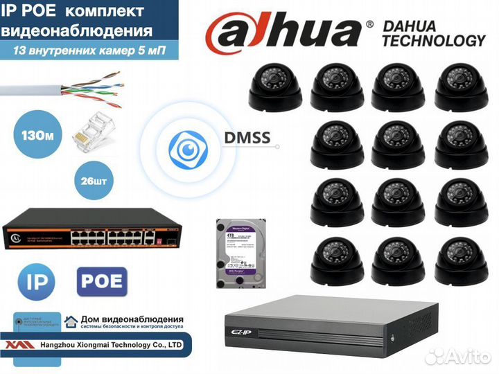 Полный готовый dahua комплект видеонаблюдения на 1