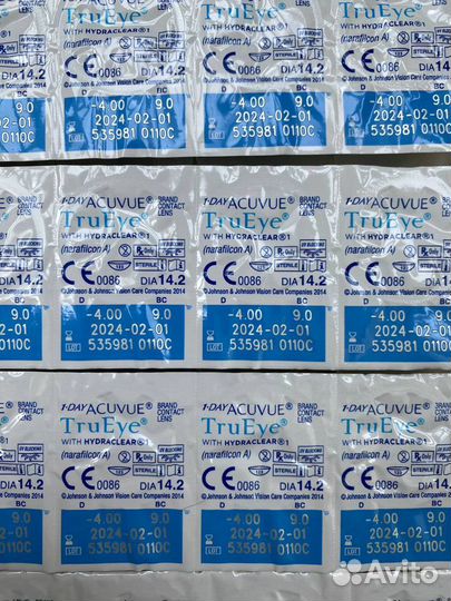 1 DAY acuvue TruEye -4.00 (108 шт)