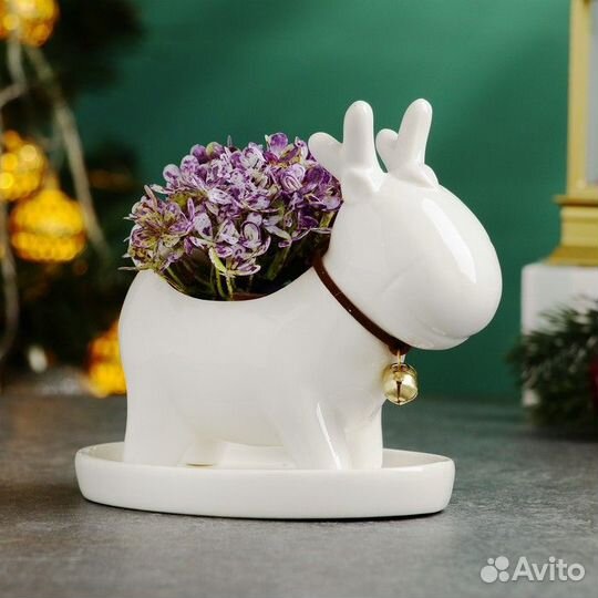 2 шт. Горшок 'Олененок' 12*6*11см