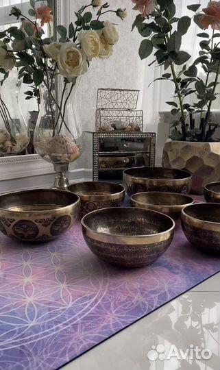 Поющие тибетские чаши набор 7 шт