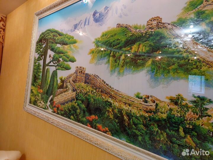 Большая картина 2,4м на 1,1м. Алмазная мозаика