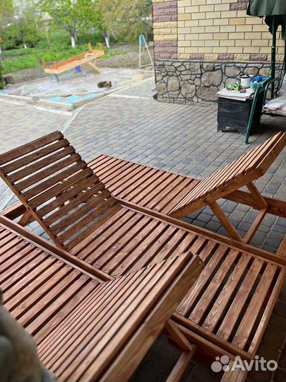 Шезлонг деревянный