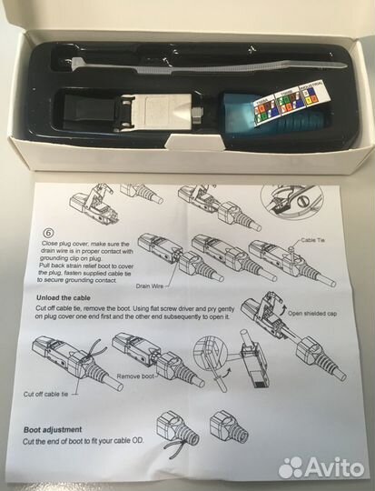 Коннектор RJ45(8P8C) Cat. 7A, 7, 6A, 6 и 5E кабель