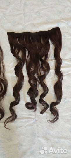 Накладные волосы на клипсах. Шиньон